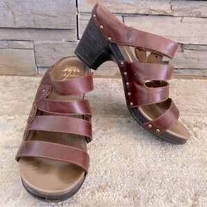 Brown Leather Strappy Sandals